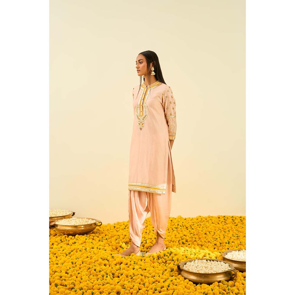 Sheetal Batra Pink Kurta with Dhoti (Set of 2)