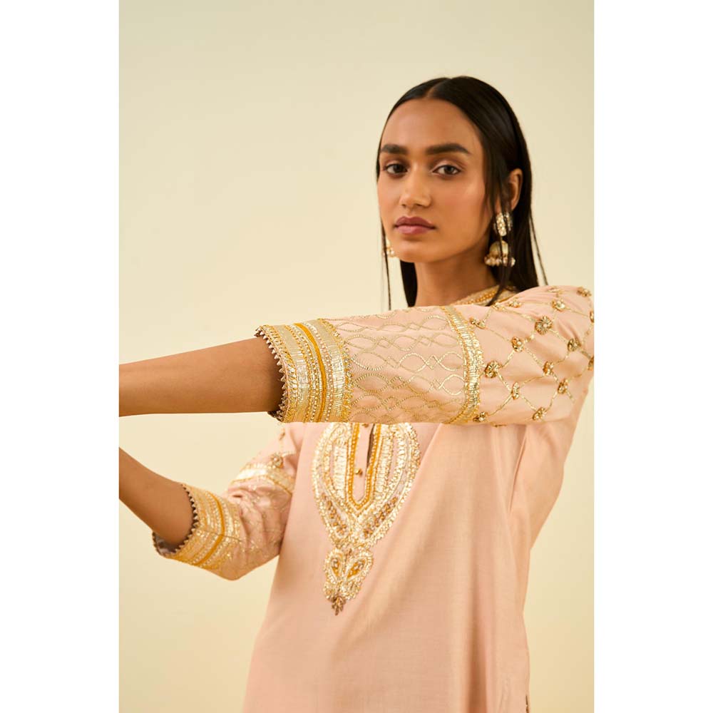 Sheetal Batra Pink Kurta with Dhoti (Set of 2)