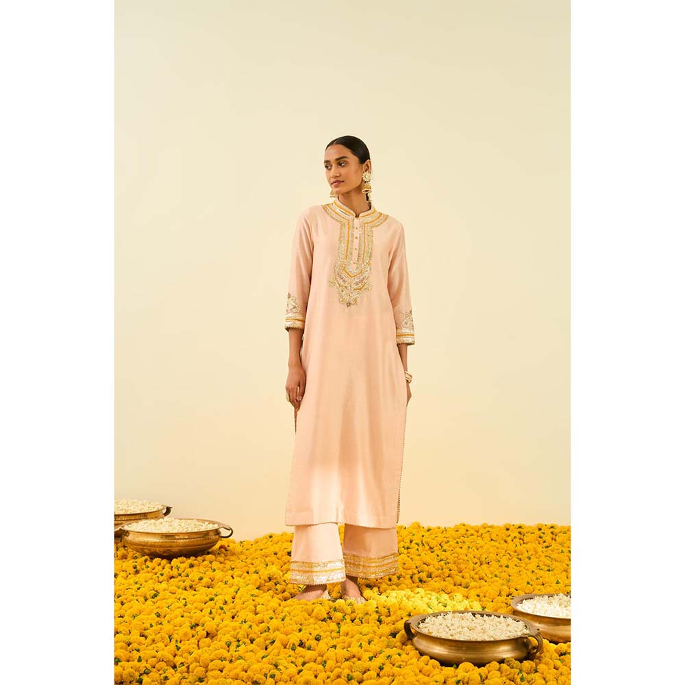 Sheetal Batra Pink Kurta with Palazzo (Set of 2)