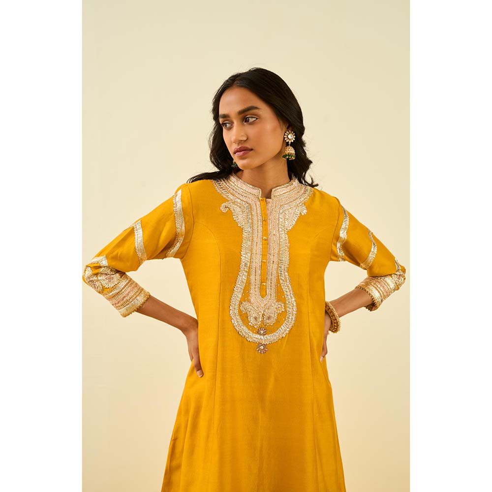 Sheetal Batra Yellow Short Kurta with Salwar and Dupatta (Set of 3)