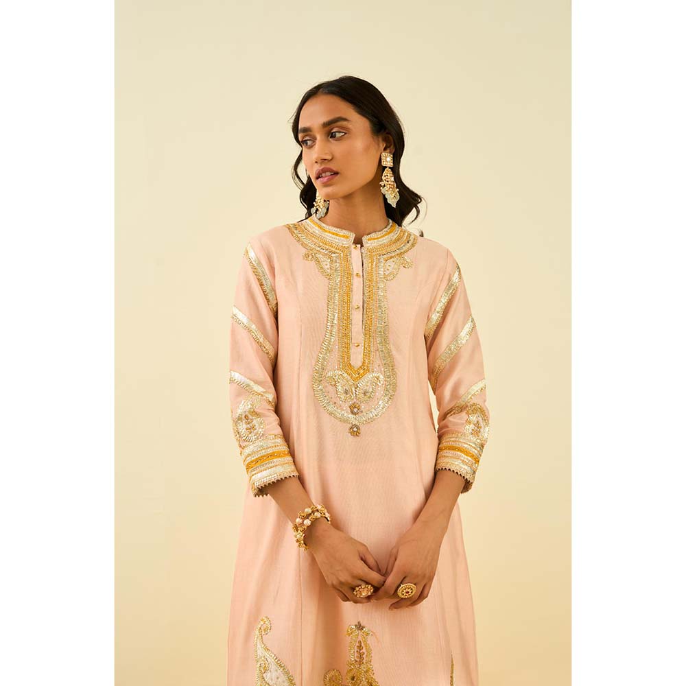 Sheetal Batra Pink Short Kurta with Salwar and Dupatta (Set of 3)