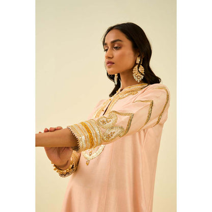 Sheetal Batra Pink Short Kurta with Salwar and Dupatta (Set of 3)