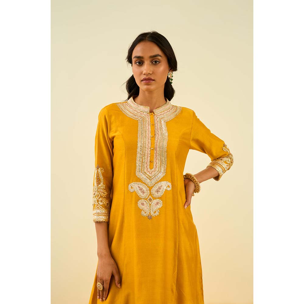 Sheetal Batra Yellow Short Kurta with Salwar and Dupatta (Set of 3)