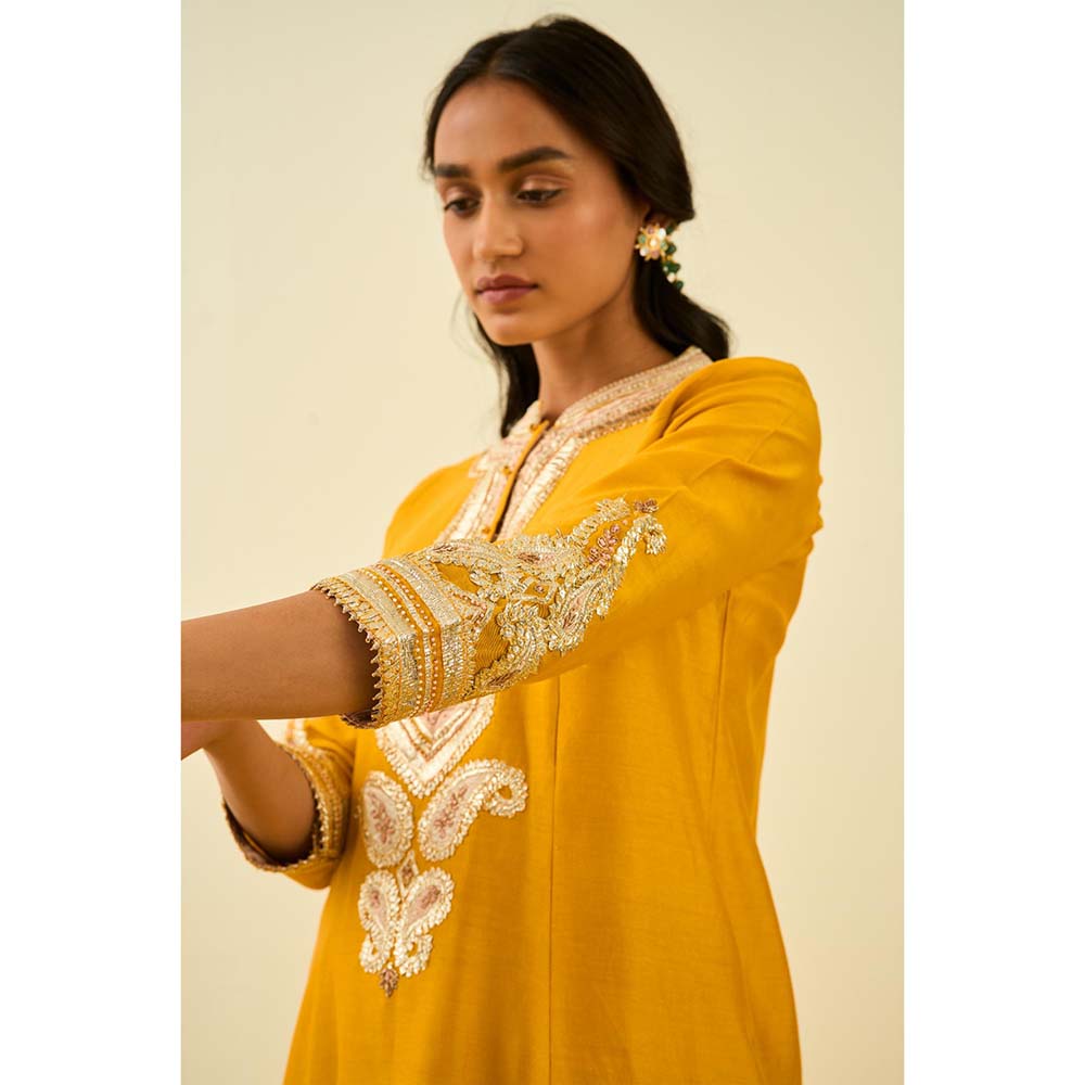 Sheetal Batra Yellow Short Kurta with Salwar and Dupatta (Set of 3)