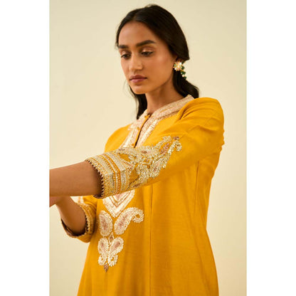 Sheetal Batra Yellow Short Kurta with Salwar and Dupatta (Set of 3)