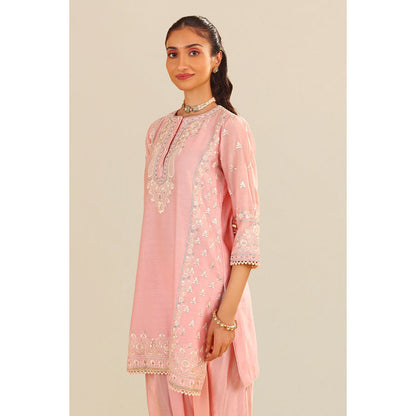 Sheetal Batra Pink Zaisha Short Kurta with Dhoti (Set of 2)