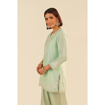 Sheetal Batra Green Haniya Short Kurta with Salwar and Dupatta (Set of 3)