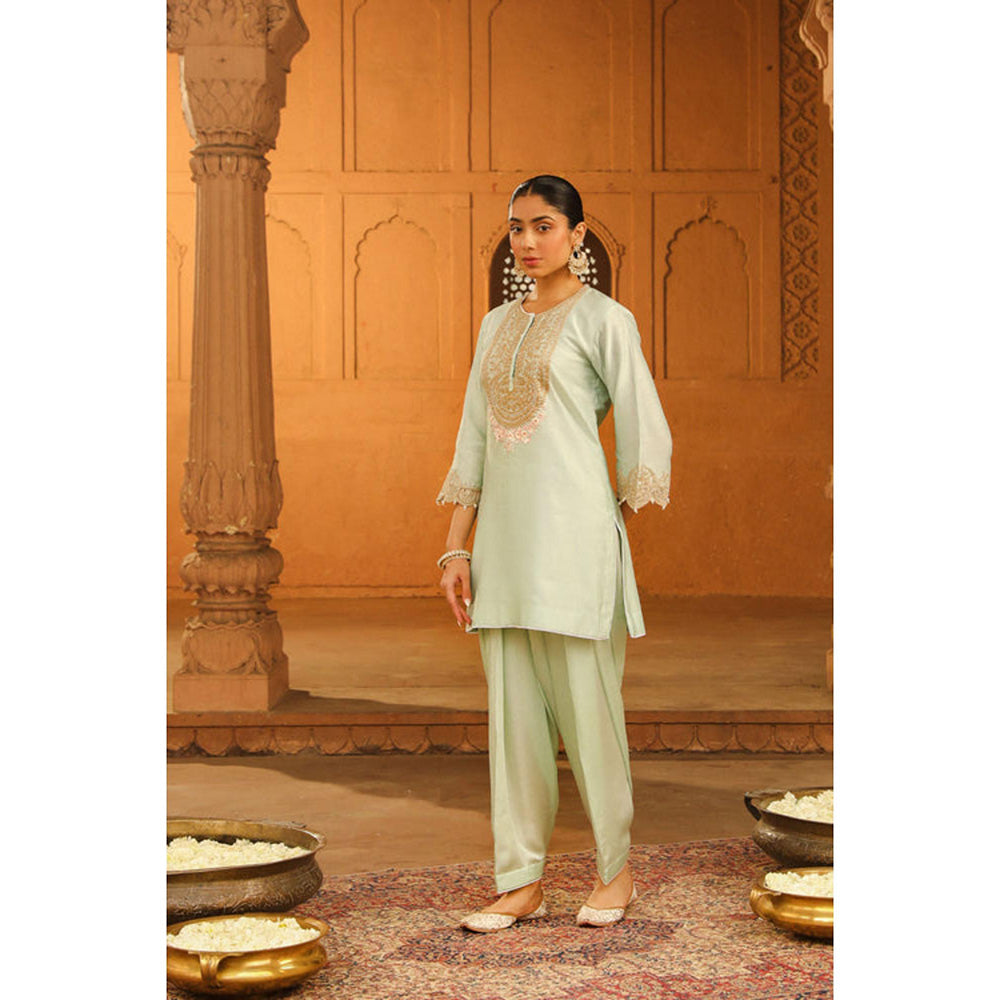 Sheetal Batra Arisa - Misty Green Kurta With Salwar And Dupatta