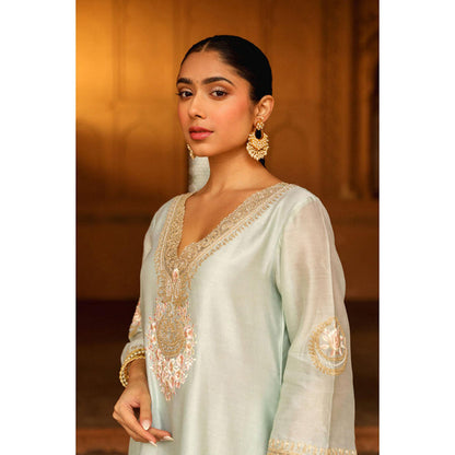 Sheetal Batra Sanvi - Misty Green Long Choga With Salwar