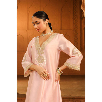 Sheetal Batra Sanvi - Blush Pink Long Choga With Salwar And Dupatta