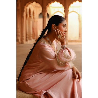 Sheetal Batra Sanvi - Blush Pink Long Choga With Salwar And Dupatta