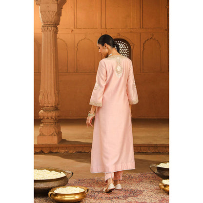 Sheetal Batra Sanvi - Blush Pink Long Choga With Salwar And Dupatta
