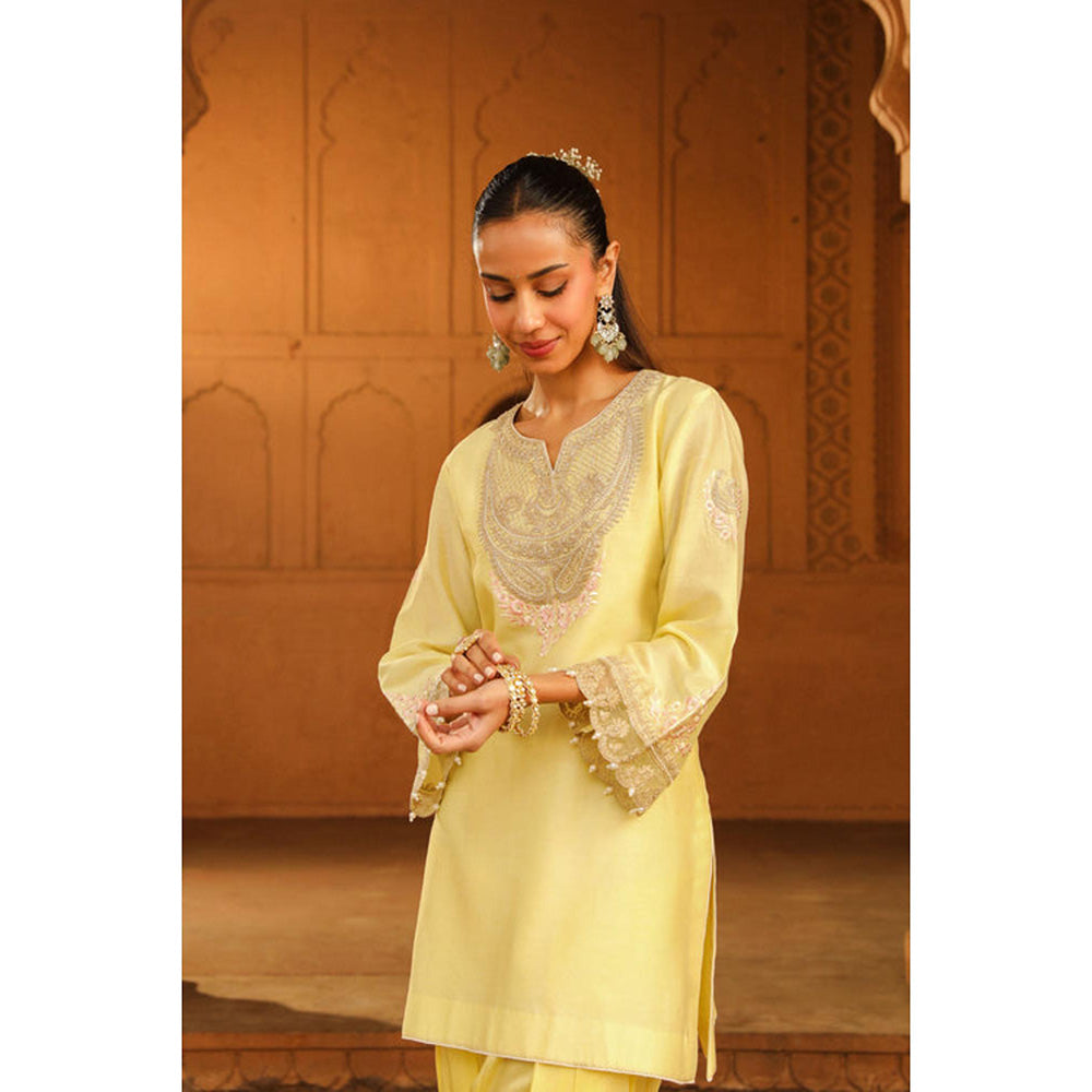 Sheetal Batra Ashira- Lemon Yellow Kurta With Salwar