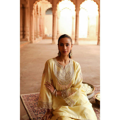 Sheetal Batra Ashira- Lemon Yellow Kurta With Salwar