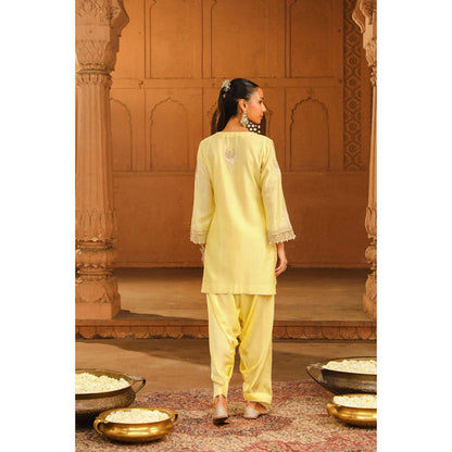 Sheetal Batra Ashira- Lemon Yellow Kurta With Salwar