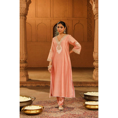 Sheetal Batra Sanvi - Off Rose Long Choga With Salwar