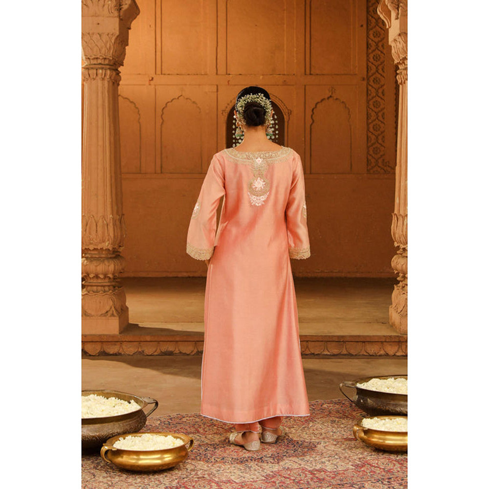 Sheetal Batra Sanvi - Off Rose Long Choga With Salwar And Dupatta