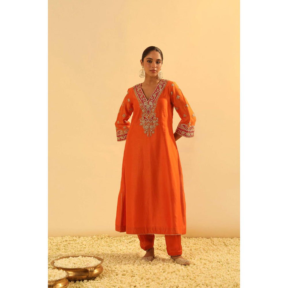 Sheetal Batra Alima - Long A-Line Choga With Salwar And Dupatta