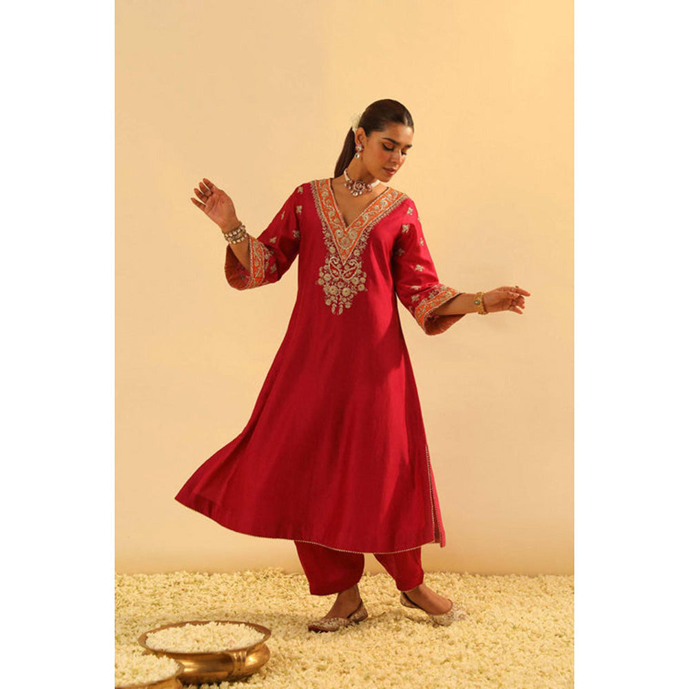 Sheetal Batra Alima - Long A-Line Choga With Salwar