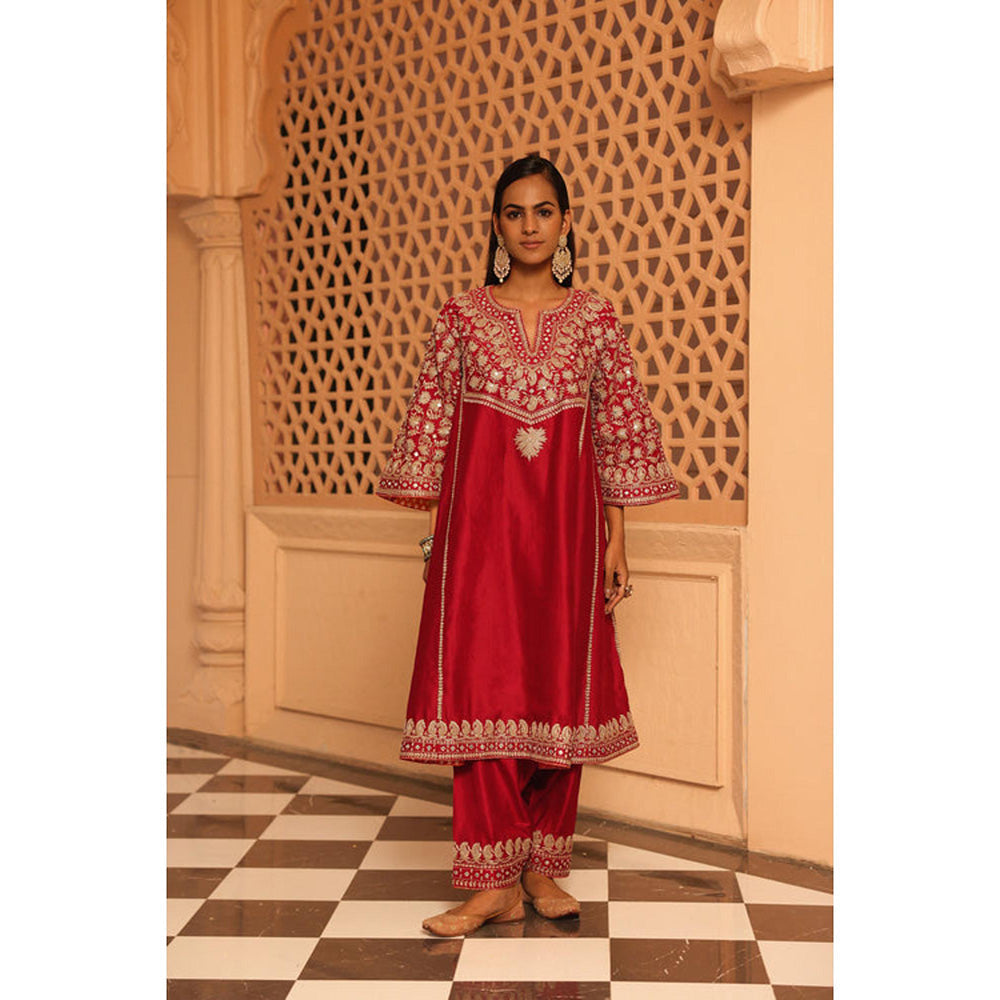 Sheetal Batra Aiman - Short Knee Length Choga With Salwar And Odhni