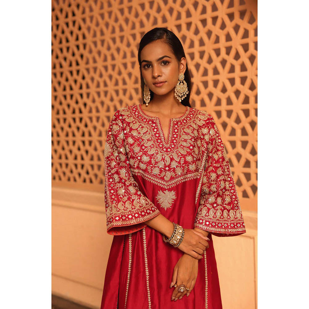 Sheetal Batra Aiman - Short Knee Length Choga With Salwar And Odhni