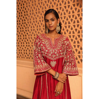 Sheetal Batra Aiman - Short Knee Length Choga With Salwar And Odhni