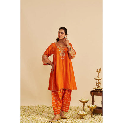 Sheetal Batra Niyah - Orange Short Chauga With Salwar