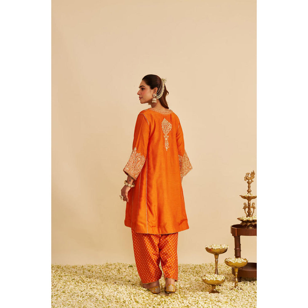 Sheetal Batra Niyah - Orange Short Chauga With Salwar
