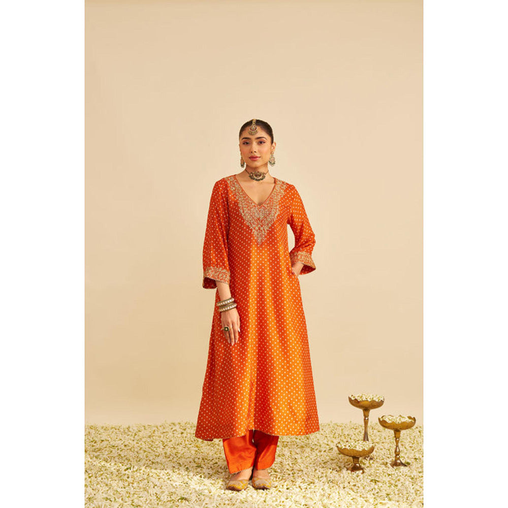 Sheetal Batra Zaliyah - Orange Long Chauga With Salwar And Dupatta