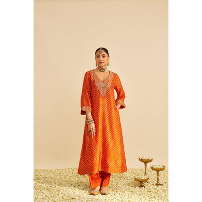 Sheetal Batra Zaliyah - Orange Long Chauga With Salwar And Dupatta