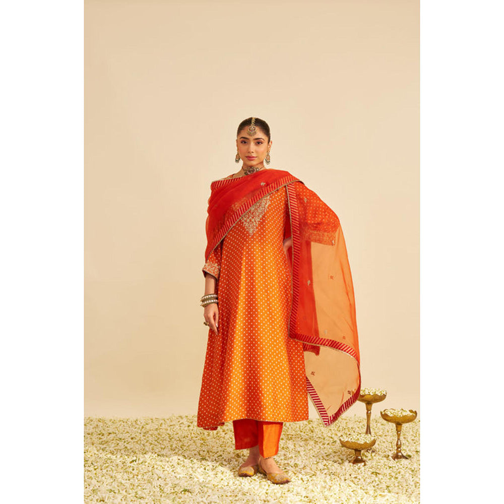 Sheetal Batra Zaliyah - Orange Long Chauga With Salwar And Dupatta
