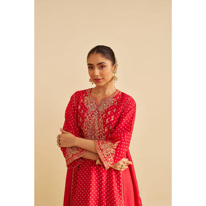 Sheetal Batra Kayra - Red Short Gathered Chauga With Salwar