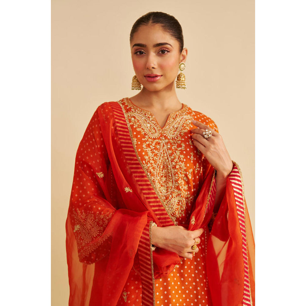 Sheetal Batra Kayra - Orange Short Gathered Chauga With Salwar