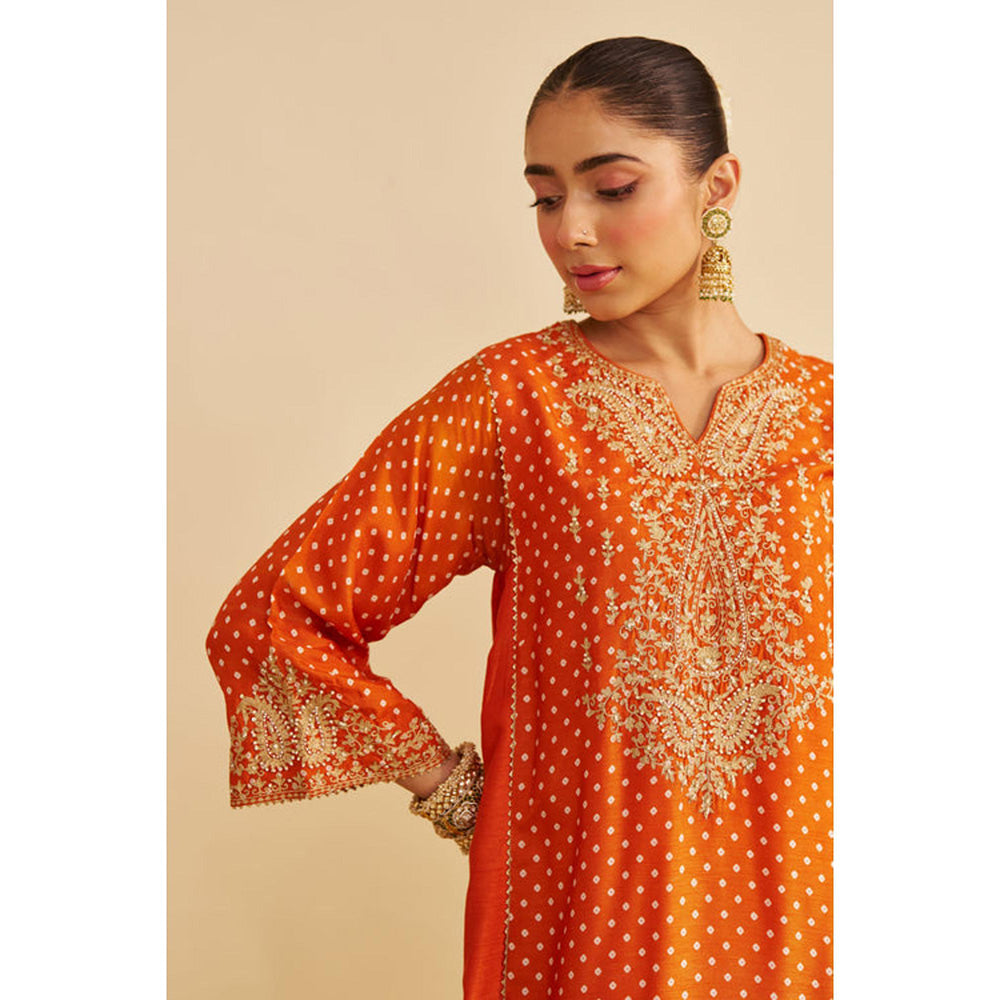 Sheetal Batra Kayra - Orange Short Gathered Chauga With Salwar