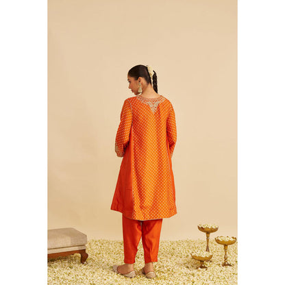 Sheetal Batra Kayra - Orange Short Gathered Chauga With Salwar