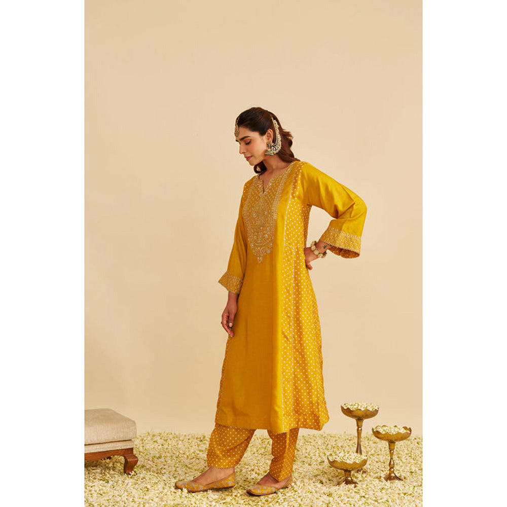 Sheetal Batra Esra - Mustard Long Chauga With Salwar And Dupatta