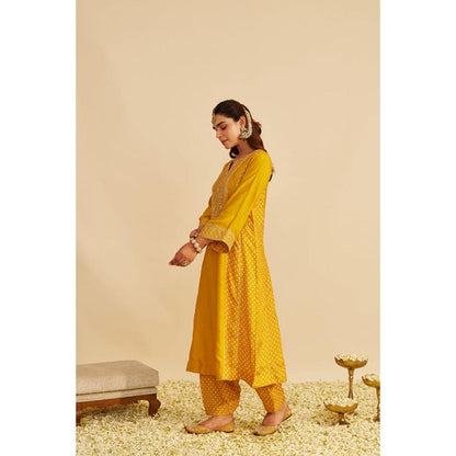 Sheetal Batra Esra - Mustard Long Chauga With Salwar And Dupatta