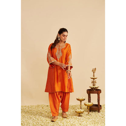 Sheetal Batra Jeriah - Orange Short Chauga With Salwar