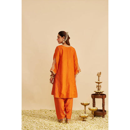 Sheetal Batra Jeriah - Orange Short Chauga With Salwar