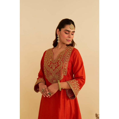 Sheetal Batra Mehza - Burnt Orange Short Chauga With Salwar