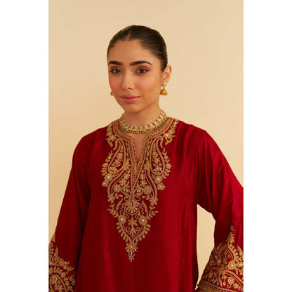 Sheetal Batra Marwa - Deep Red Short Chauga With Salwar (Lxrts)