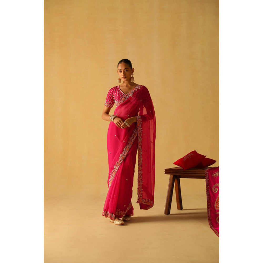 Sheetal Batra Afsa Saree With Stitched Blouse