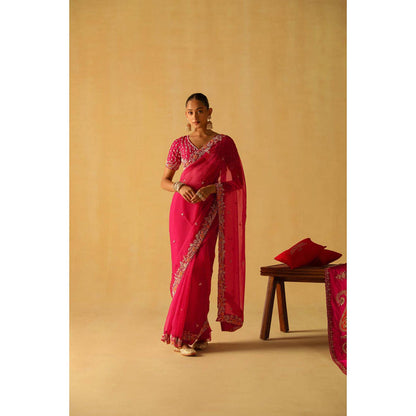 Sheetal Batra Afsa Saree With Stitched Blouse