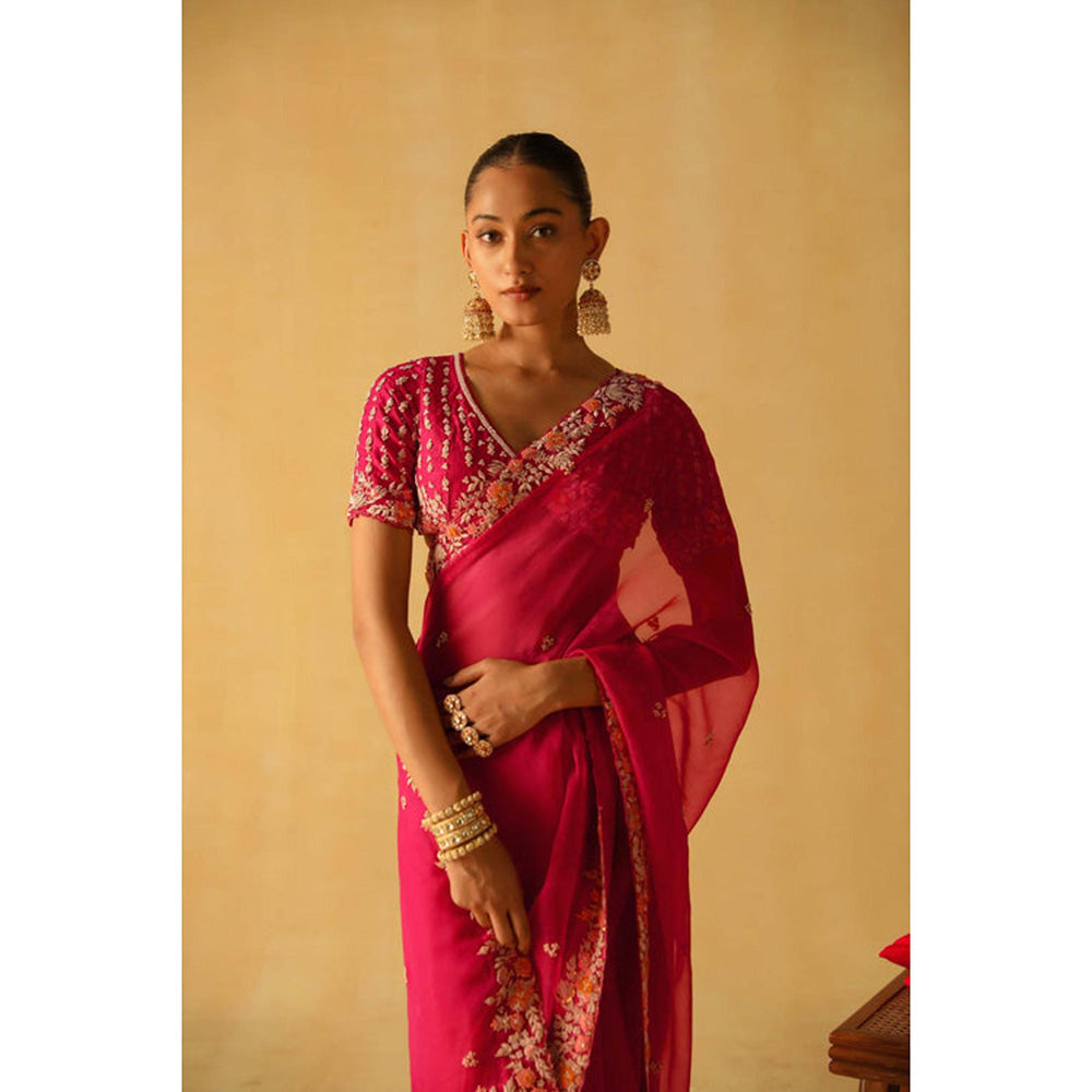 Sheetal Batra Afsa Saree With Stitched Blouse
