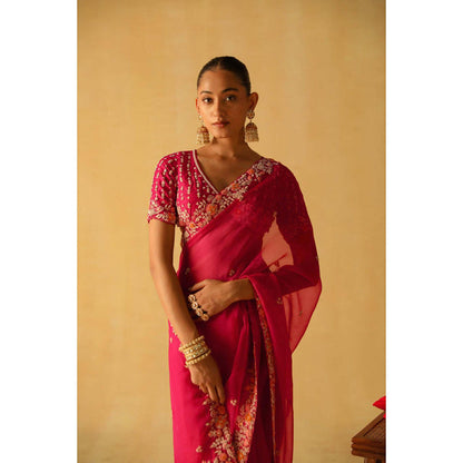 Sheetal Batra Afsa Saree With Stitched Blouse