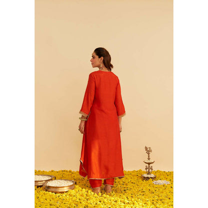 Sheetal Batra Amaya - Burnt Orange Long Kaftan With Salwar