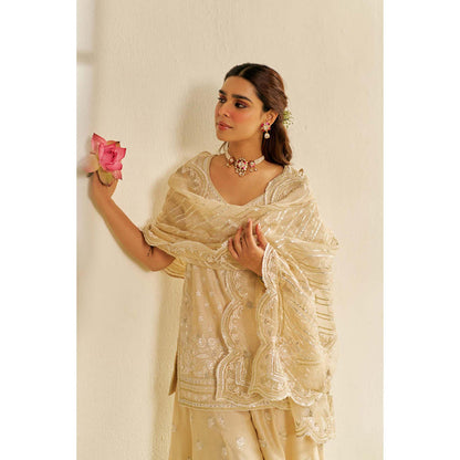 Sheetal Batra Sameeha - Short Kurta With Sharara And Dupatta