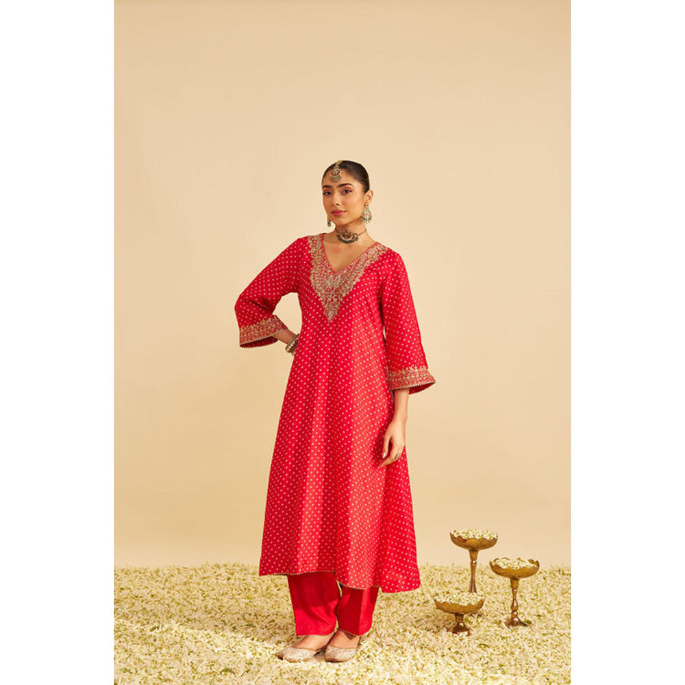 Sheetal Batra Zaliyah - Red Long Chauga With Salwar