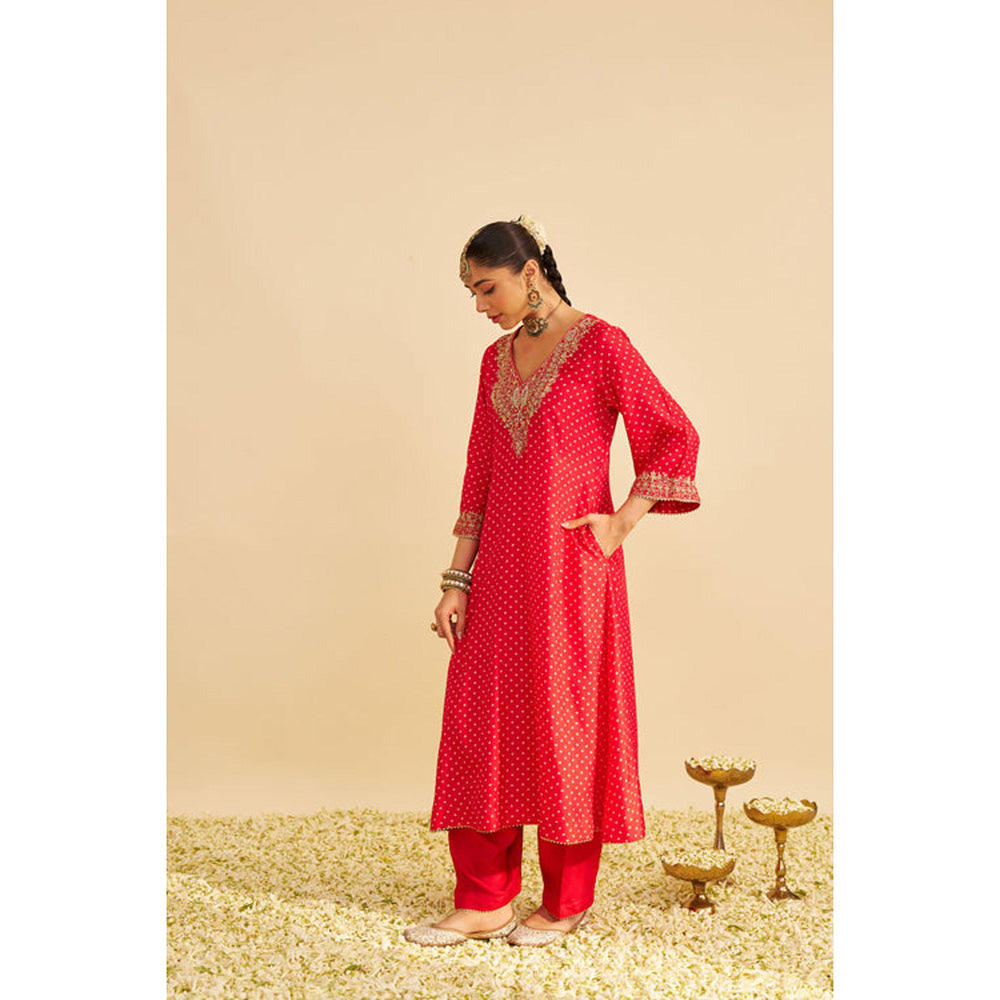 Sheetal Batra Zaliyah - Red Long Chauga With Salwar