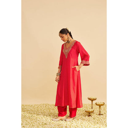 Sheetal Batra Zaliyah - Red Long Chauga With Salwar